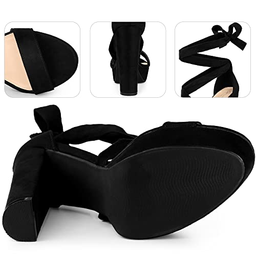 Perphy High Heel Platform Lace Up Chunky Heels Sandals for Women4