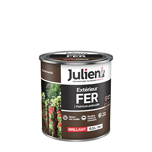 Julien Peinture Fer Anti-Rouille Brillant - Portes, grilles, portails, mobilier de jardin en métal...