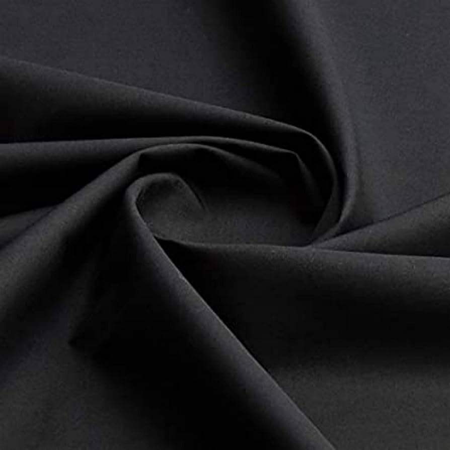 EcoVista Double Cotton Gauze Black Fabric 100% Cotton 51/52" inches Wide Crinkled Sold by The Yard
