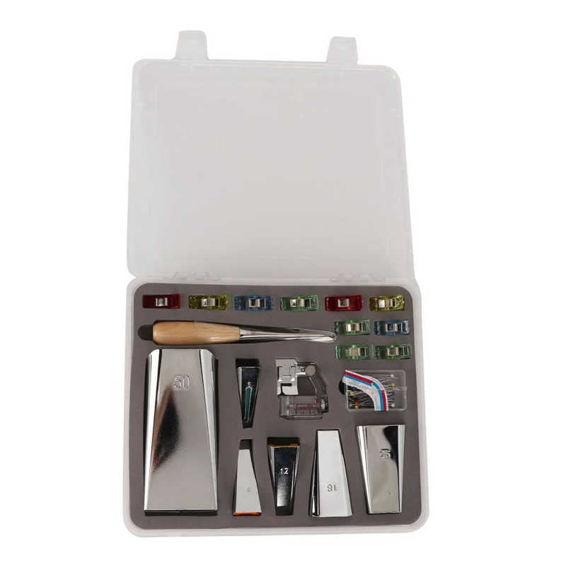 Bias Tape Tool Kit Patchwork Tool Hemmer 6 Sizes DIY Bias Tape Maker 6mm 9mm 12mm 18mm 25mm 50mm Sewing Supplies Plastic Box