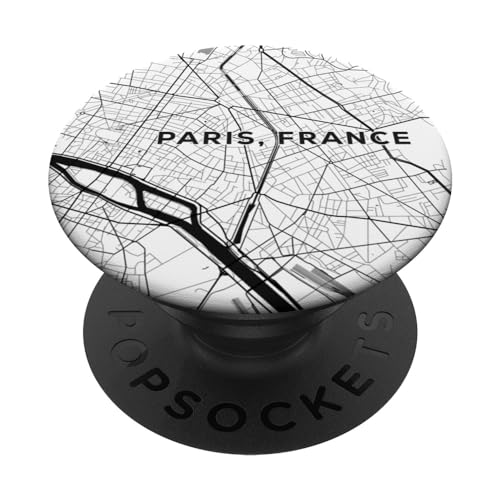 PARIS FRANCE Carte de rue de la ville | Lumengrave PopSockets PopGrip Interchangeable