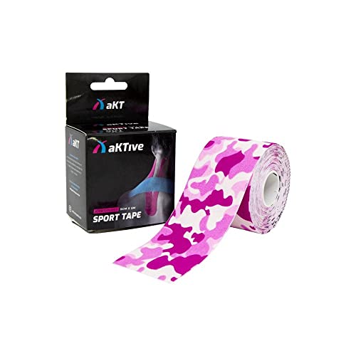 Bandagem Elástica Akitive Sport Fita Kinésio - Aktive Tape - Camuflado Rosa
