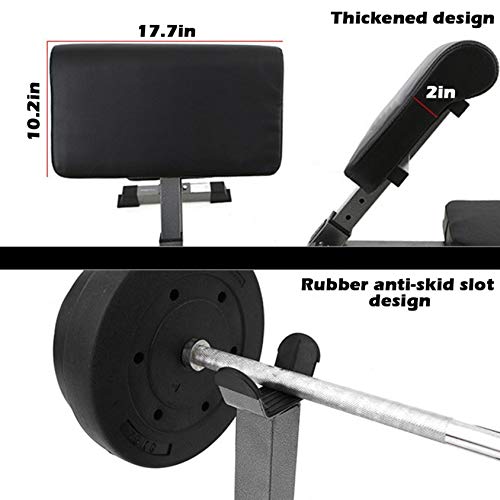 [US stock] Roman Chair Weight Bench Arm Curl Weight Bench Preacher Curl Isolated Barbell Dumbbell Biceps Station Roman Chair,Maximum load capacity of 330 pounds