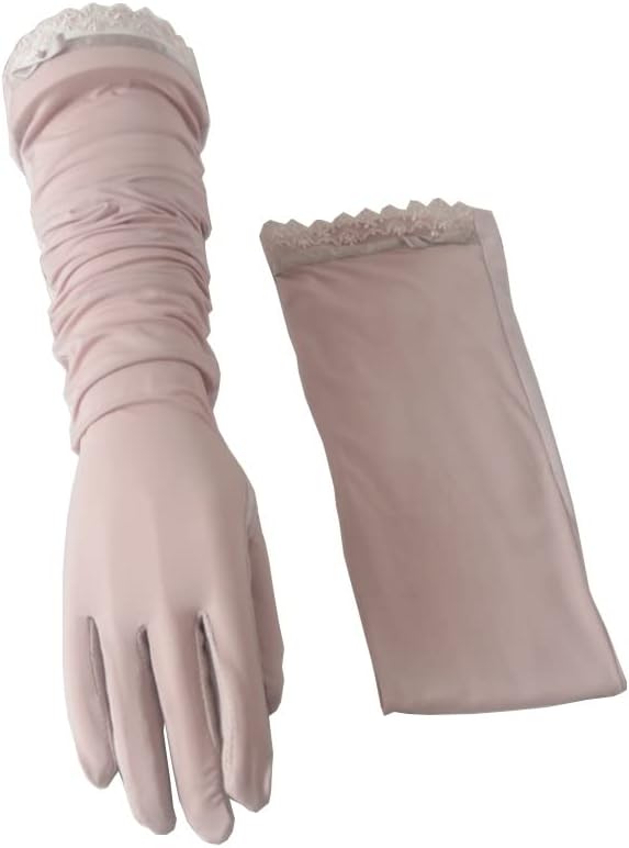 Ladies Ice Silk Sleeves Driving Riding Long Gloves Arm Thin