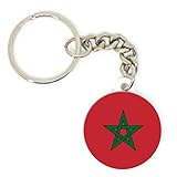 Porte-Clés Marocain Fait Main en Acier Inoxydable – Souvenir...