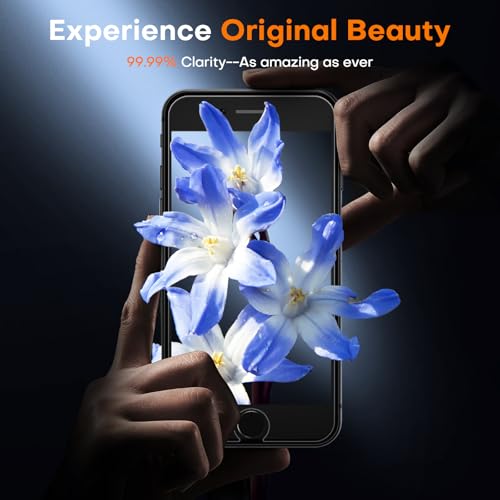 Image of TOCOL 2 Pack Screen Protector for iPhone SE 3 /2 (2022 /2020 Edition), iPhone 8 /7, iPhone 6s /6 4.7-Inch Instant Installation 14FT Military Grade Protective 9H+ Tempered Glass HD No Bubbles No Dust