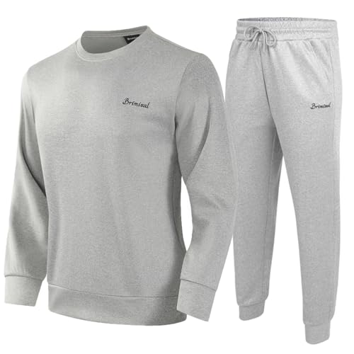 Men's Tracksuits 2 Piece Sets Outfits For Men Sweatsuits Long Sleeve Crewneck Pullover Active Jogging Sportswear