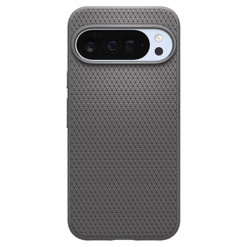 Image of Spigen Liquid Air MagFit Back Cover Case for Pixel 10 Pro XL, Pixelsnap Compatible, Slim Matte Grip - Polycarbonate + TPU | Marble Gray