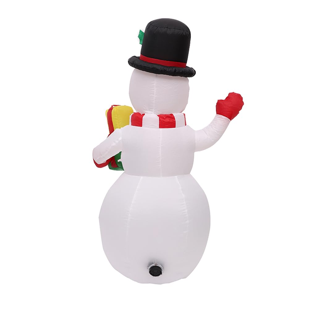 Décoration de noël-poupée LED Gonflable de noël-Cour/File d'attente/décoration intérieure/extérieure-lumière Gonflable Bonhomme de Neige-1.2m/1.5m/1.8m (1,8m)