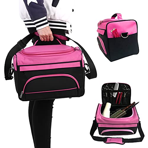 Handbag, Salon Handbag, Hairdressing Tools Bag, Portable Scissors, Comb Holder Bag Hairstyling Travel Case Makeup Cosmetic Case Organizer Travel Makeup Train Case