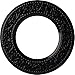 Ekena Millwork CM13BLBPS Blackthorn Ceiling Medallion, 13 3/8"OD x 7 1/2"ID x 3/4"P, Hand-Painted Black Pearl