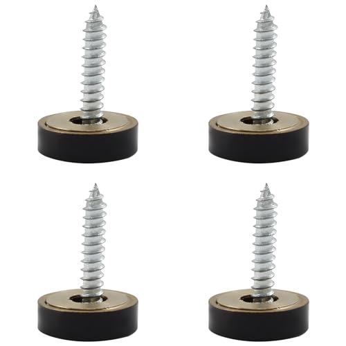 4 PCS Matte Black Screw Covers Caps