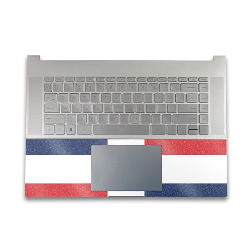 Image of Glossy Glitter Gaming Skin Compatible with HP Envy x360 16 inch (2023) - Dominican Flag - Premium 3M Vinyl Protective Wrap Decal Cover - Easy to Apply | Crafted in The USA by MightySkins