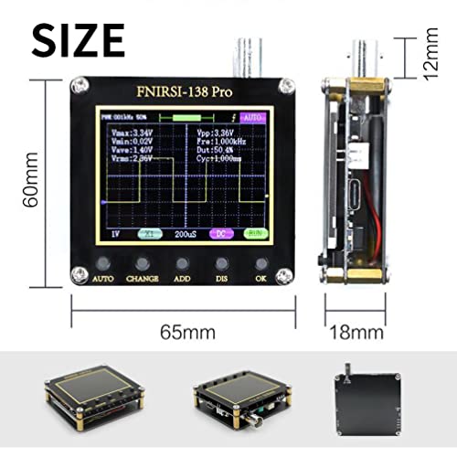 138 Pro Mini Handheld Digital Oscilloscope 2.4" Lcd Screen With Pwm #TOP1