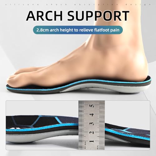 Image of XINIFOOT High Arch Support Insoles, Orthotics Running Insoles for Arch Pain - Pronation - Metatarsalgia Pain Relief, Plantar Fasciitis Shoe Inserts for Men (Green 1 Pair)
