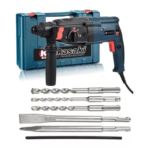 Martelete Rompedor Rotativo Furadeira Impacto 12 Peças Ponteira Talhadeira Brocas (110, Volts)