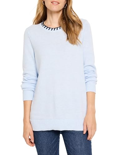 Image of NIC+Zoe Women's Cotton Cashmere Blanket Stitch Sweater
