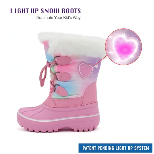 Nova Mountain Light Up Boots Boys Girls Little Kids Winter Snow Boots2