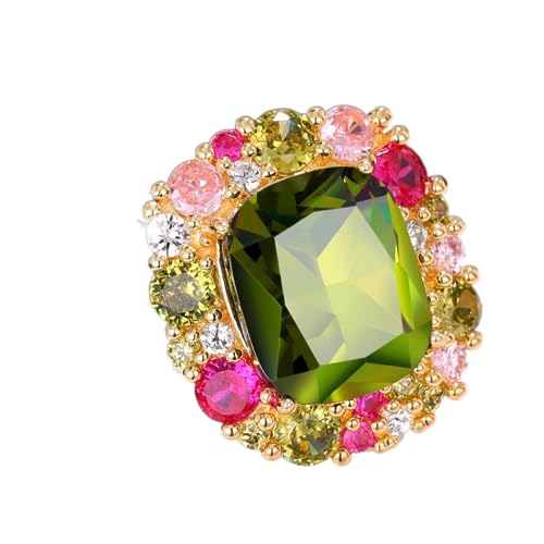 925 sterling silver Shiny multi-colored diamond Wedding ring Engagement ring Cubic Zirconia Diamond Rings Clothing, Shoes & Jewelry Women Jewelry Rings Statement