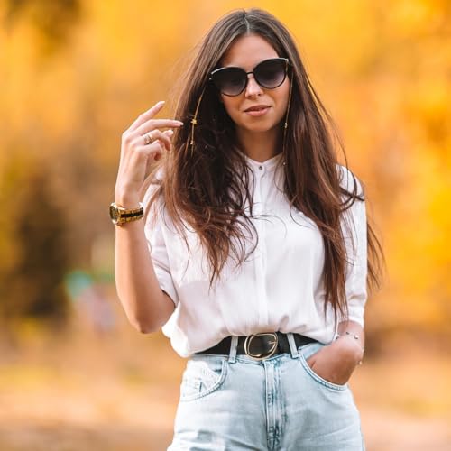 Retro Golden Buckle Girdle Belt Simple Elegant Waist Belt for Wrap Dress Exquisite Waistband for Women2