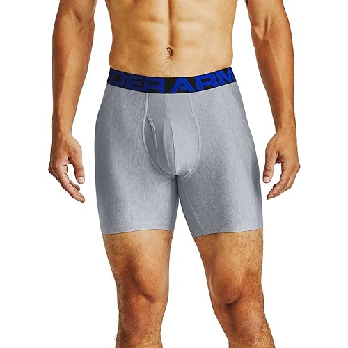 Image of Under Armour mens Multi-pack Performance Tech Boxerjock Brief, 6 inch Inseam, All-day Comfort & Soft