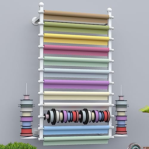 Estante de Pared para Papel de Regalo y Cintas, Estante para Corbatas y Bufandas para Tiendas minoristas, Soporte para Corbatas, Organizador de Cintas, Barra Colgante, Soporte para Corbatas,