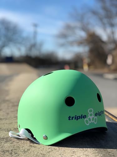 image for Triple Eight Certified Sweatsaver Helmet for Skateboarding, BMX, Rolle