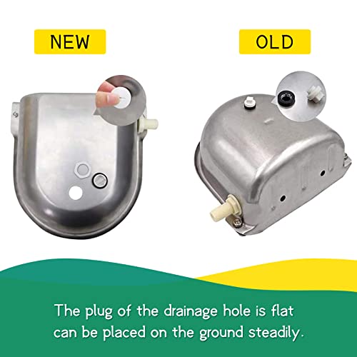 Abustle Pig Automatic Horse Drinking Waterer Bowl,Upgrade Stainless Steel Farm Livestock Water Dispenser With Drain Hole And Float Valve For Horse,Dog thumb #4