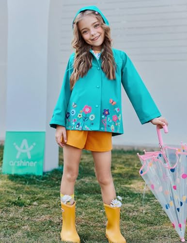 Image of Arshiner Girl Baby Kid Waterproof Hooded Coat Jacket Outwear Raincoat Hoodies
