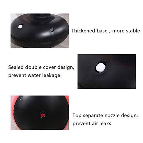 Fitness Punching Bag Inflatable Punching Bag Freestanding Kicking Bag De-Stress Boxing Target Bag for Childrens Adult 160CM+ Foot Pump - Thumbnail 5