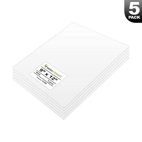Miniatura 3 de Hoja de plástico flexible de poliestireno blanco de 9 x 12 pulgadas (0.020 de grosor) ideal para señalización, proyectos de modelado, artes y