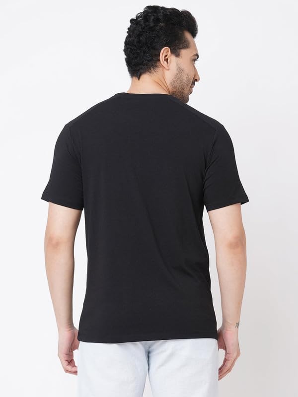 Image of CRYSTAL SKY Men's Round Neck T-Shirt | 100% Cotton Soft Casual Tee | Half Sleeve Options | Comfortable Top