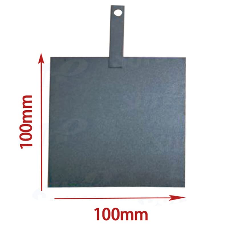 Ruthenium Metal​ Electrode Plate for Chlorine Evolution - Durable, Electrode 100mm x 50mm with/Without Handle(100-50mm(Handle))