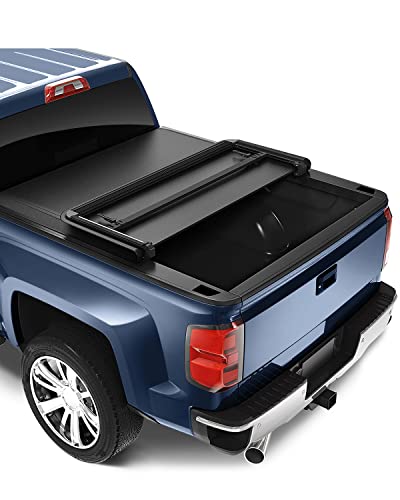 TOPCOVER Soft Tri-Fold Truck Bed Tonneau Cover Fits for