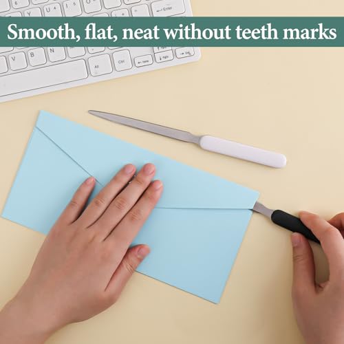 ZEYIYER 2 Stück Brieföffner Edelstahl, Brieföffner Edel Letter Opener aus Metall Brieföffner Werkzeug Briefumschlagöffner für Büro Zuhause Schulbedarf