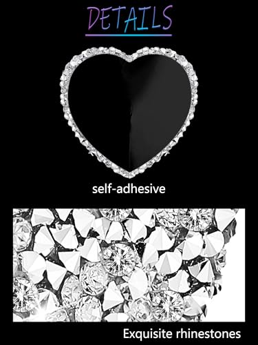 Hercicy 3 Pairs Rhinestone Pasties Sticky Bra Reusable Pasty Breast Covers Waterproof Boob Stickers for Women3