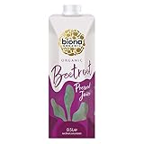 Biona Organic Beetroot Juice 500ml, Pack of 12 - Not from Concentrate - Pure, Pressed Beet Juice - Freshly Harvested by Organic Farmers - Ideal for Smoothies & Breakfast - Vegan