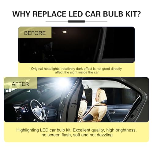 Kit de 24 luces LED interiores para coche T10 y Festoon miniatura 6