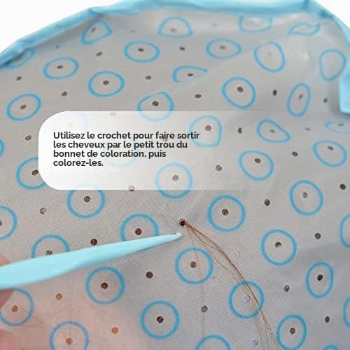 1 Pièce Highlight Cap Chapeau de Coloration Bonnet à Meches avec Crochet en Plastique – vue 3