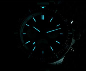 TACTICAL FROG San Martin SN0118G-JS Automatic Chronograph Watch for Men, 40 mm Diving Watch with Sapphire Glass and Anti-Reflective Coating, Ceramic Bezel, Waterproof up to 200 m, 316L Stainless Steel