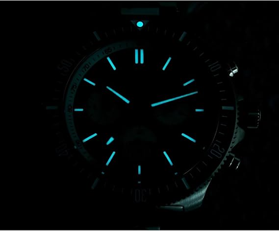 TACTICAL FROG San Martin SN0118G-JS Automatic Chronograph Watch for Men, 40 mm Diving Watch with Sapphire Glass and Anti-Reflective Coating, Ceramic Bezel, Waterproof up to 200 m, 316L Stainless Steel