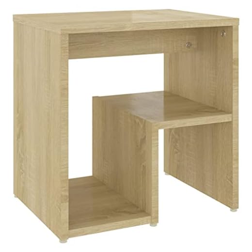 vidaXL Table de Chevet, Armoire de Nuit avec Étagère, Armoire de Lit avec Rangement, Meuble de Chambre, Moderne, Chêne Sonoma Bois d'Ingénierie