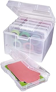 ArtBin 6947ZZ Photo & Craft Organizer Set, Large Box with [5] Plastic Storage Cases Inside, Clear