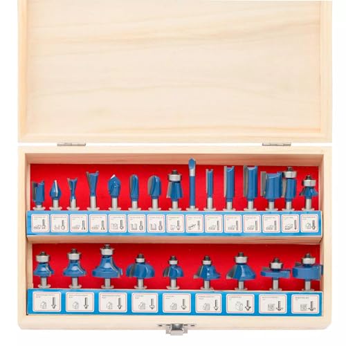 HILTEX 24-Piece Tungsten Carbide Router Bit Set