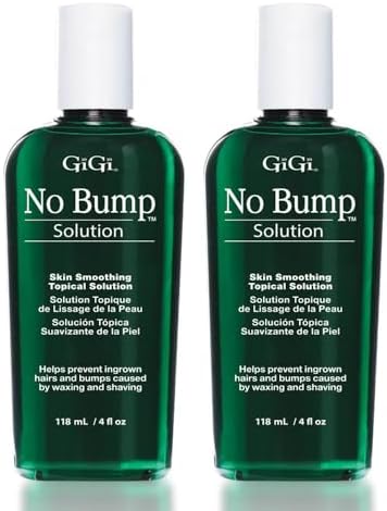 GIGI's No Bump Skin Smoothing Topical Solution - 2 Pack, 4 fl oz Each - Effective Treatment for Ingrown Hair, Razor Bumps, and Irritation in Bikini Area and Other Shaved Areas for Women