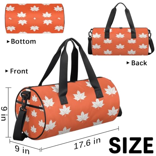 Lightweight Travel Duffle Bag Maple Leaf Print Gym Bag for Women Men Stylish Small Duffle Bag for Fitness Yoga Travel Overnight Sport2