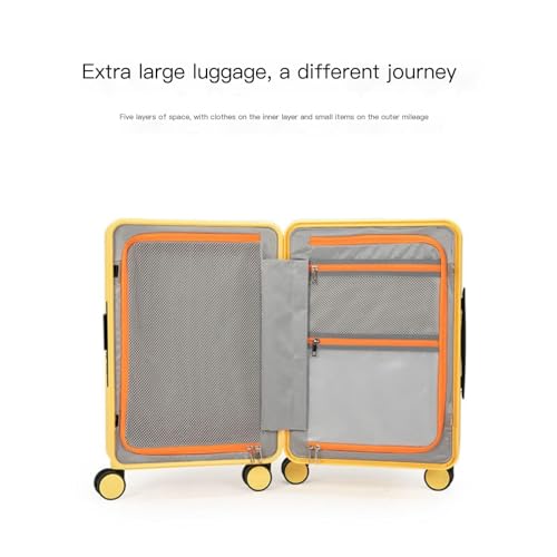 Suitcases Suitcase Wide Trolley Case Boarding Case Universal Wheel Silent Suitcase Suitable for Business Trips and Travel Suitcases with Wheels(Blue,20in)4