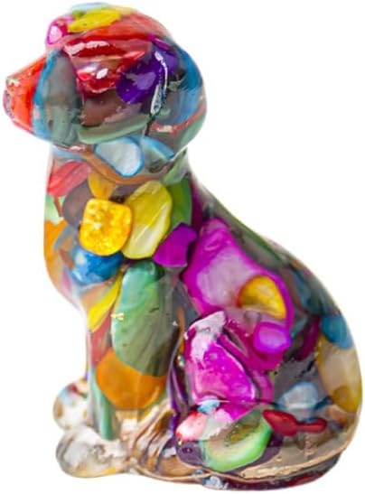 Dog Crystal Animals Figurine，Carved Gemstone Puppy Dog Statue Sculpture，Craft Home Decorations (Green) image 5