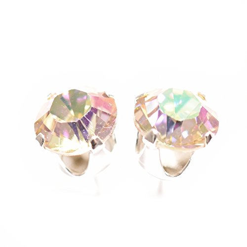 925 Sterling-silver stud earrings expertly made with Luminous Green crystal from SWAROVSKI
