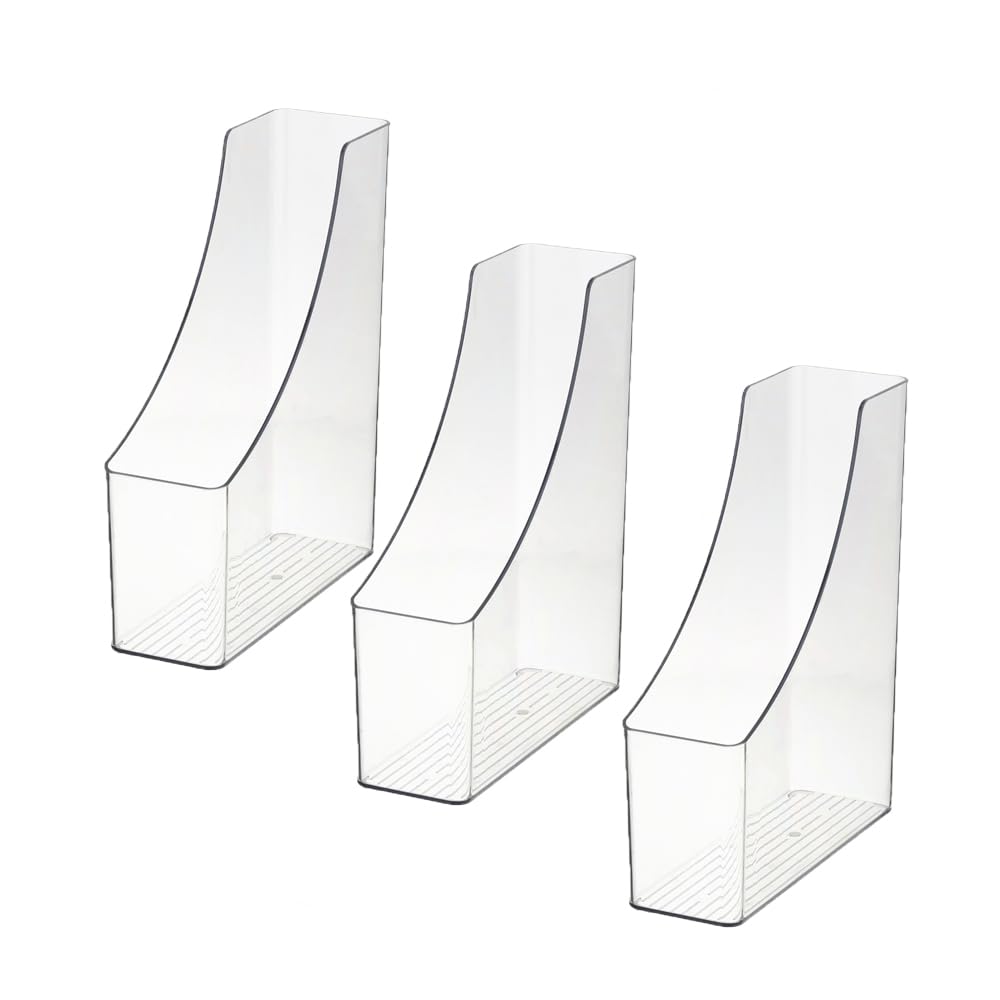 YBM HOME Organizer verticale con chiusura frontale per riporre in modo sicuro documenti, documenti e riviste, ideale per casa, ufficio, scrivania o scuola, misura media, 1264-3